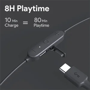 AUKEY EP-B80 Key Series Bluetooth 5.0 Hybrid Dual Driver aptX Wireless Headphones Earbuds - Dark Grey - Image 5
