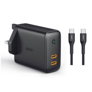 AUKEY PA-D2 Focus Duo 36W Power Delivery  Dual-Port PD USB C Charger with Dynamic Detect