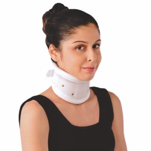 Firm Cervical Collar - Adjustable Height | Support for Neck & Spine (White)