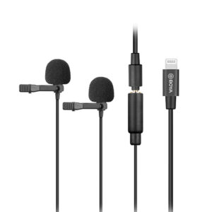 BOYA Dual-mic Lavalier Mic for iOS device