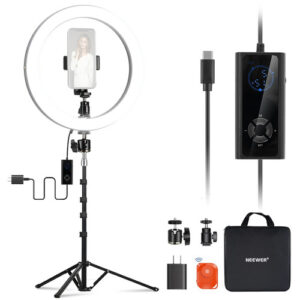 NEEWER RH12B 12INCHES HIGH POWER RING LIGHT WITH LIGHT STAND KIT